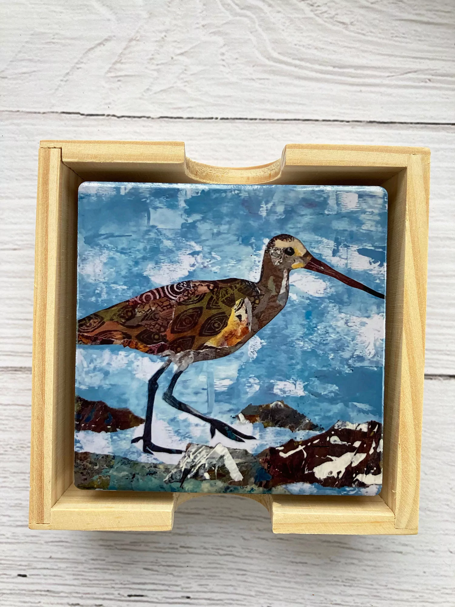 Coastal Birds ceramic coaster set - Image 7