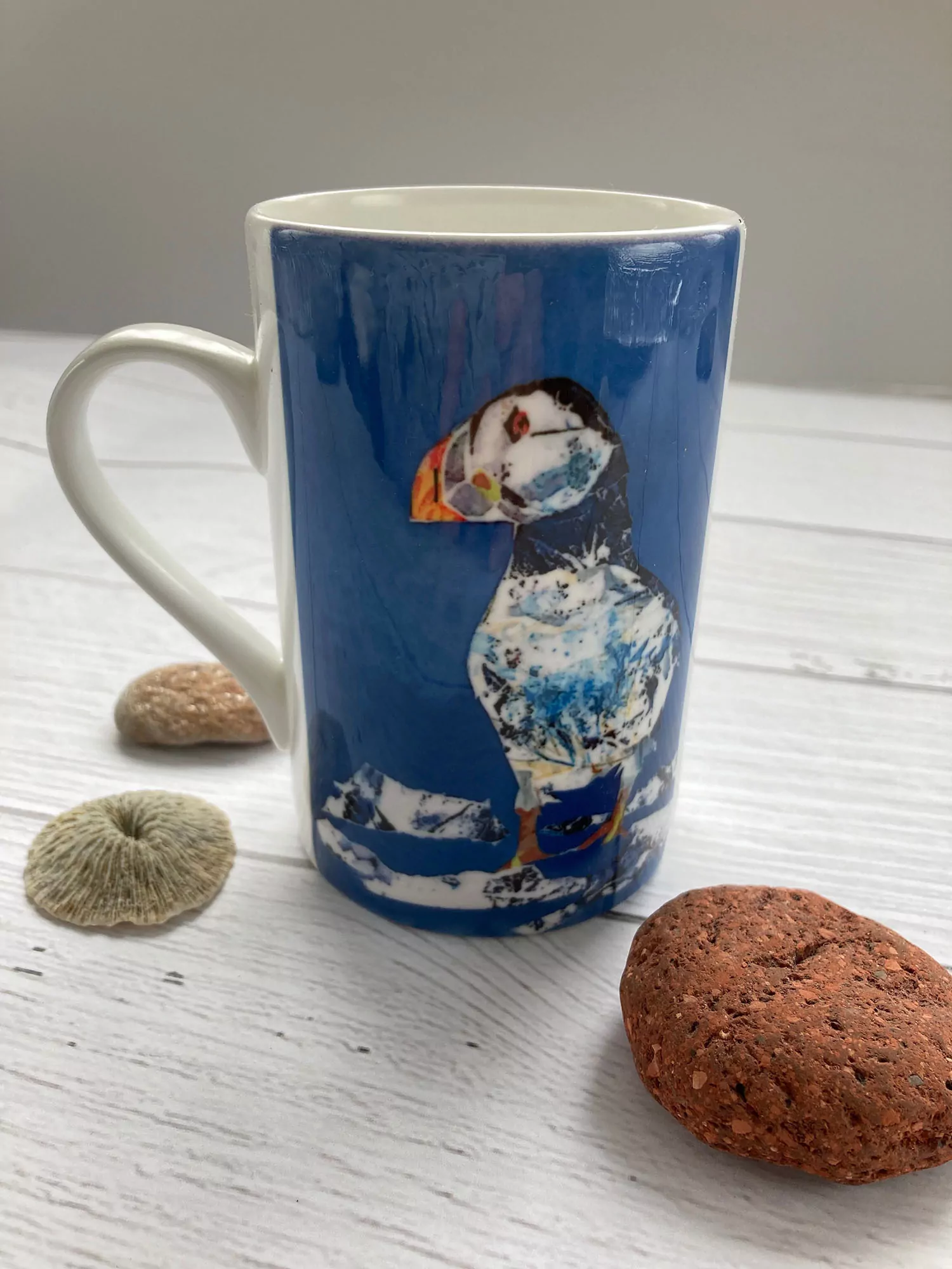 Puffin bone china mug