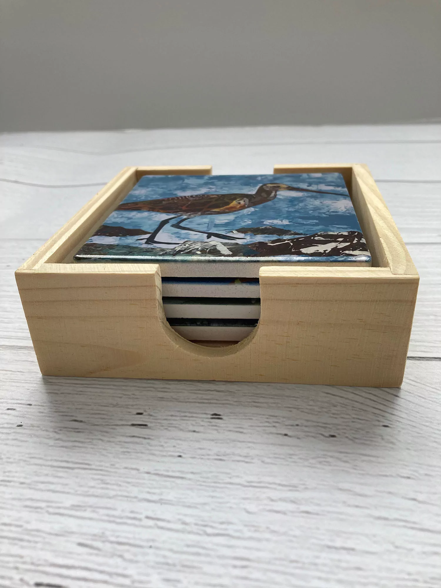 Coastal Birds ceramic coaster set - Image 8