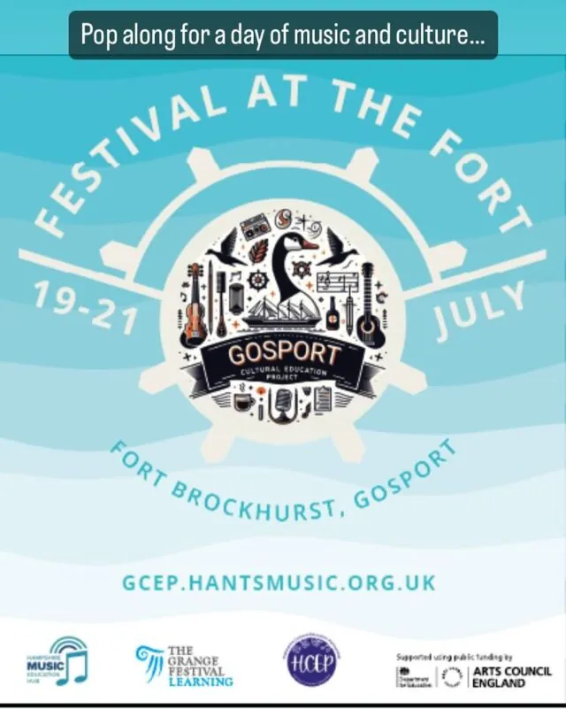 Looking forward to a fun day @Fort Brockhurst, Gosport, tomorrow, 20th July. Pop along and enjoy a day of music and culture - and design a fish at the fort with me - in a fun activity that's accessible for all.